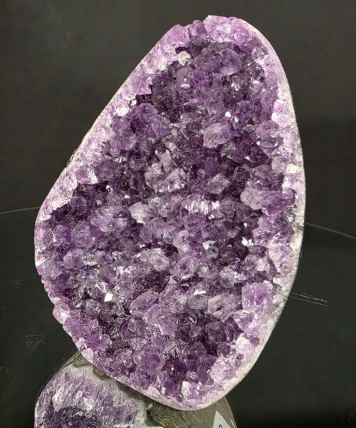 Premium High Grade Amethyst Druzy 385 Mini Geode Cluster Piece Cut Base 713g H13xW10xD4cm - Image 6