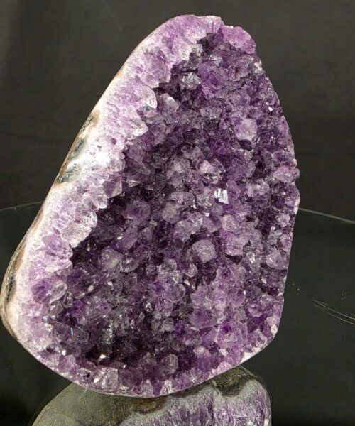 Premium High Grade Amethyst Druzy 385 Mini Geode Cluster Piece Cut Base 713g H13xW10xD4cm - Image 7