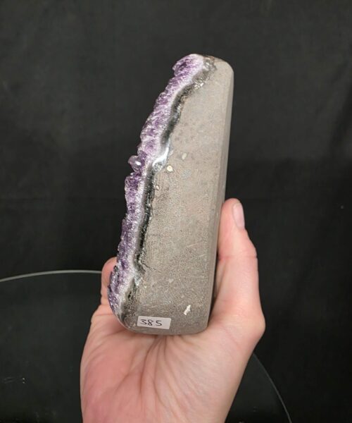 Premium High Grade Amethyst Druzy 385 Mini Geode Cluster Piece Cut Base 713g H13xW10xD4cm - Image 9