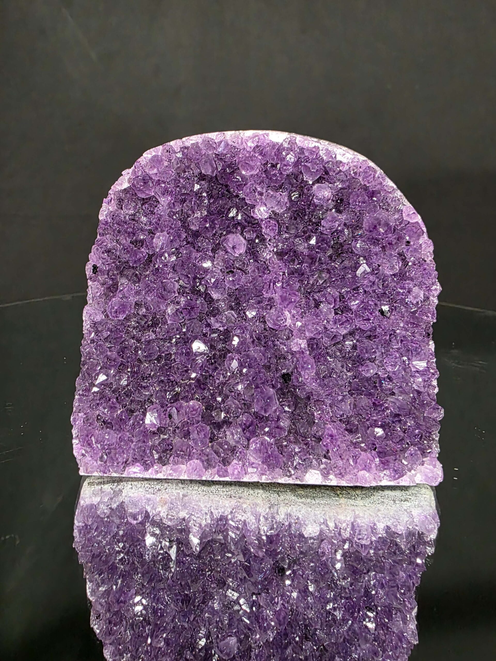Premium High Grade Amethyst Druzy 386 Mini Geode Cluster Piece Cut Base 654g H9xW10xD7cm - Image 2