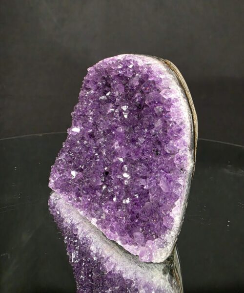 Premium High Grade Amethyst Druzy 386 Mini Geode Cluster Piece Cut Base 654g H9xW10xD7cm - Image 3