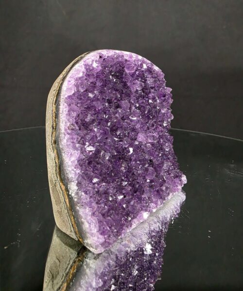Premium High Grade Amethyst Druzy 386 Mini Geode Cluster Piece Cut Base 654g H9xW10xD7cm - Image 4