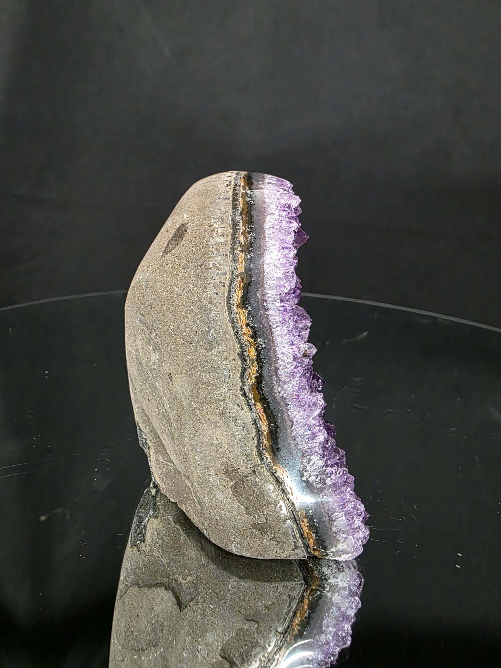 Premium High Grade Amethyst Druzy 386 Mini Geode Cluster Piece Cut Base 654g H9xW10xD7cm - Image 5