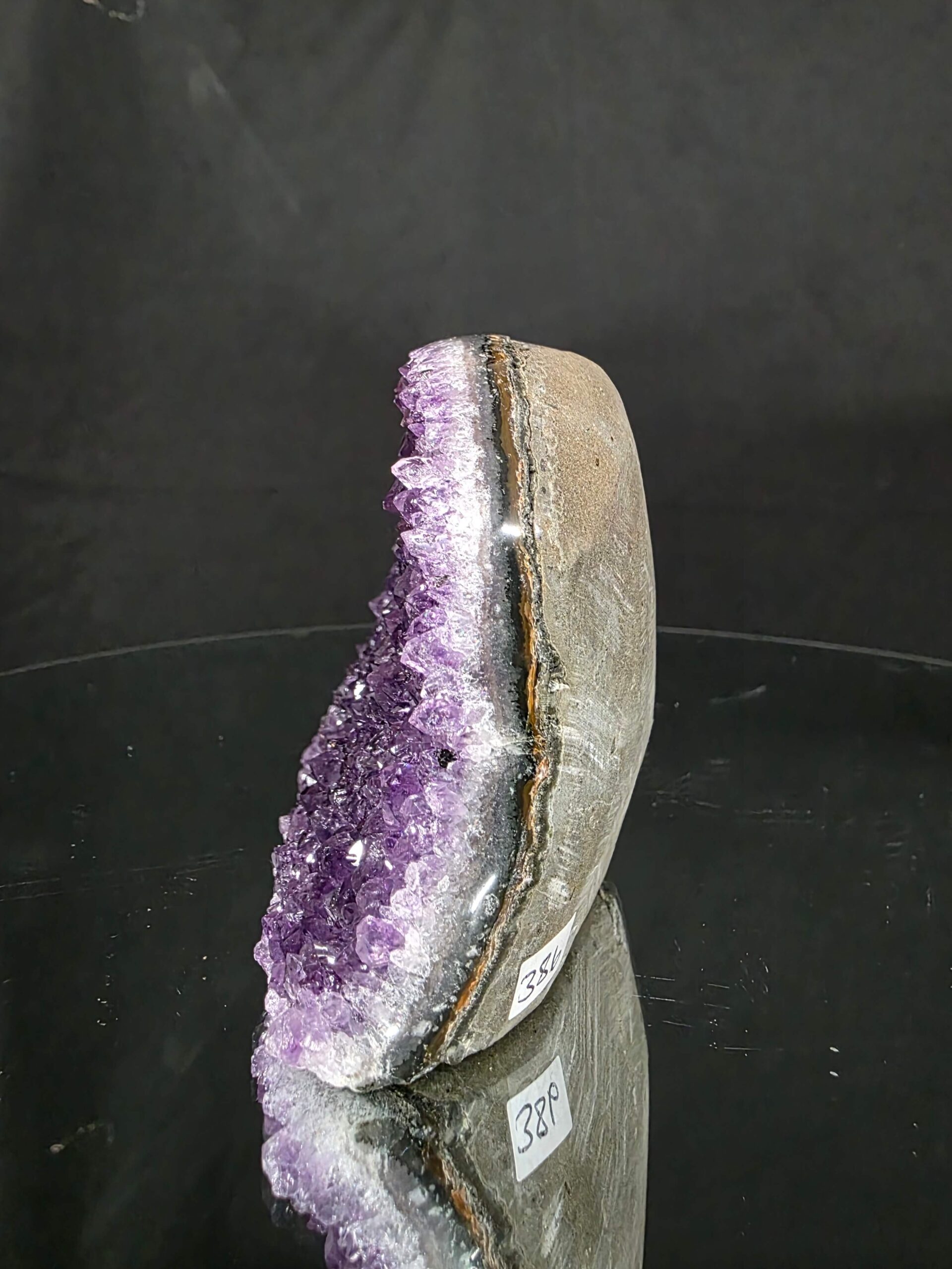 Premium High Grade Amethyst Druzy 386 Mini Geode Cluster Piece Cut Base 654g H9xW10xD7cm - Image 7
