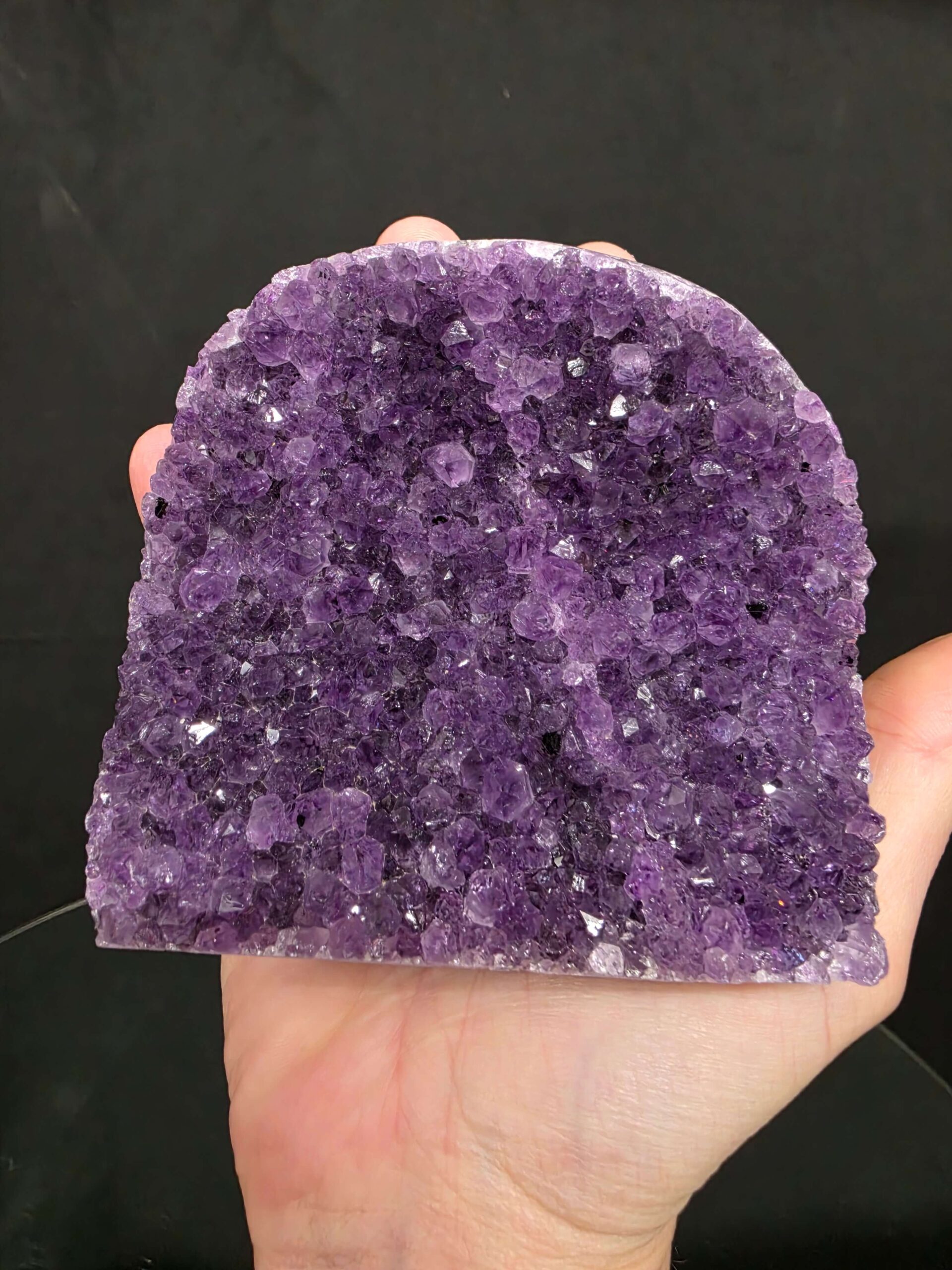 Premium High Grade Amethyst Druzy 386 Mini Geode Cluster Piece Cut Base 654g H9xW10xD7cm - Image 8