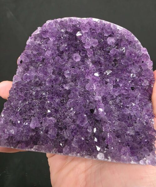Premium High Grade Amethyst Druzy 386 Mini Geode Cluster Piece Cut Base 654g H9xW10xD7cm - Image 9