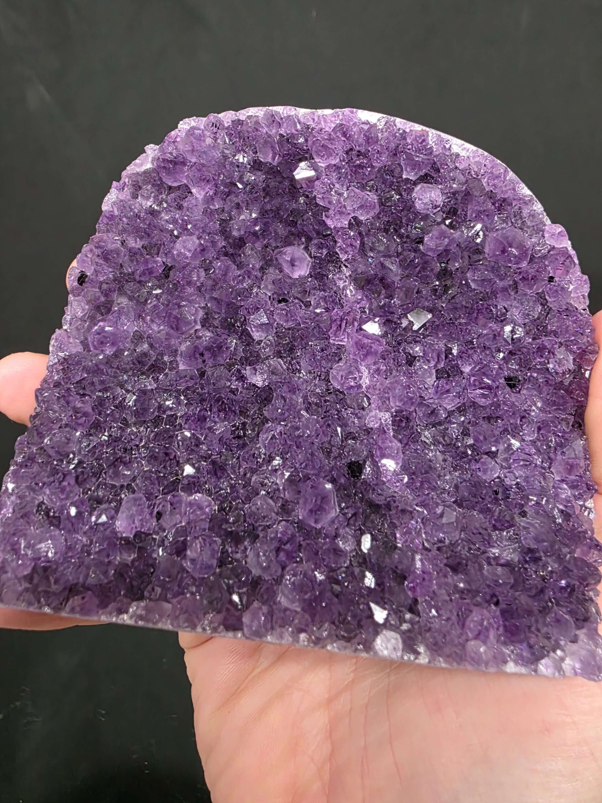 Premium High Grade Amethyst Druzy 386 Mini Geode Cluster Piece Cut Base 654g H9xW10xD7cm - Image 9