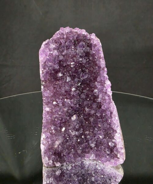 Alternative view of Premium High Grade Amethyst Druzy 387 Mini Geode Cluster Piece Cut Base 657g H11xW7xD9cm