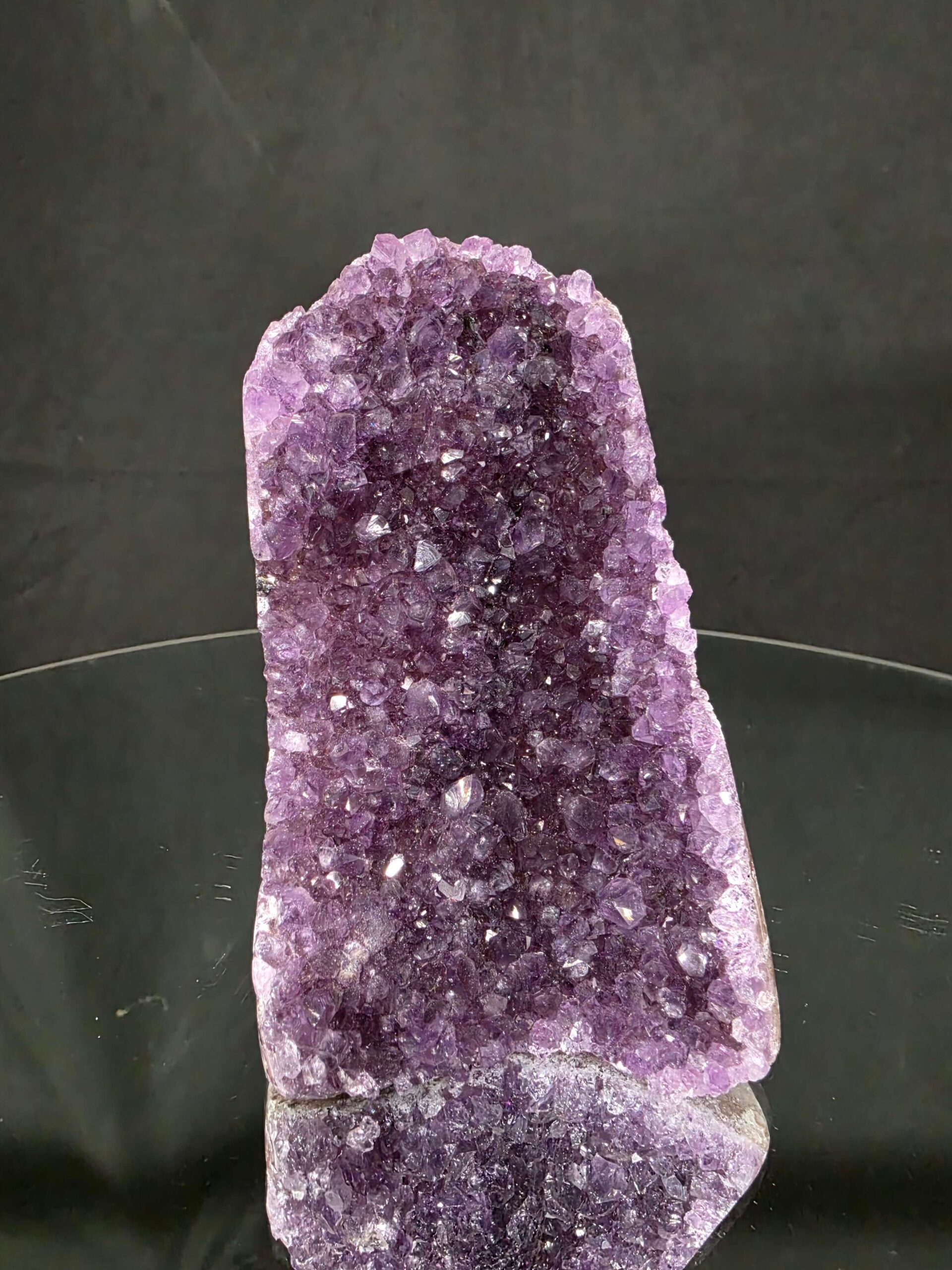 Premium High Grade Amethyst Druzy 387 Mini Geode Cluster Piece Cut Base 657g H11xW7xD9cm - Image 2