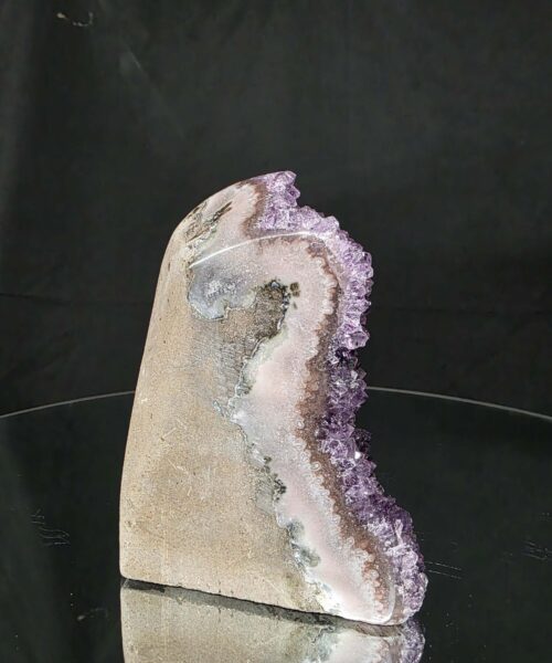 Premium High Grade Amethyst Druzy 387 Mini Geode Cluster Piece Cut Base 657g H11xW7xD9cm - Image 3
