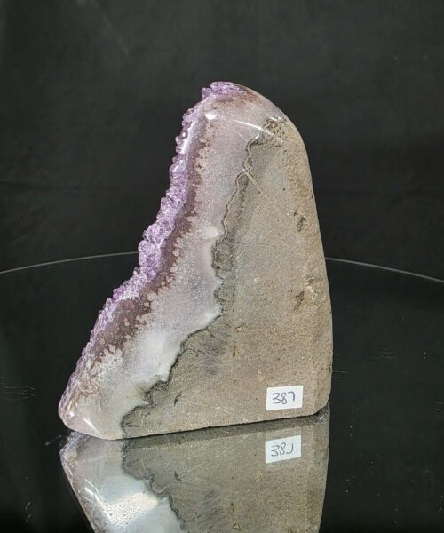 Premium High Grade Amethyst Druzy 387 Mini Geode Cluster Piece Cut Base 657g H11xW7xD9cm - Image 5