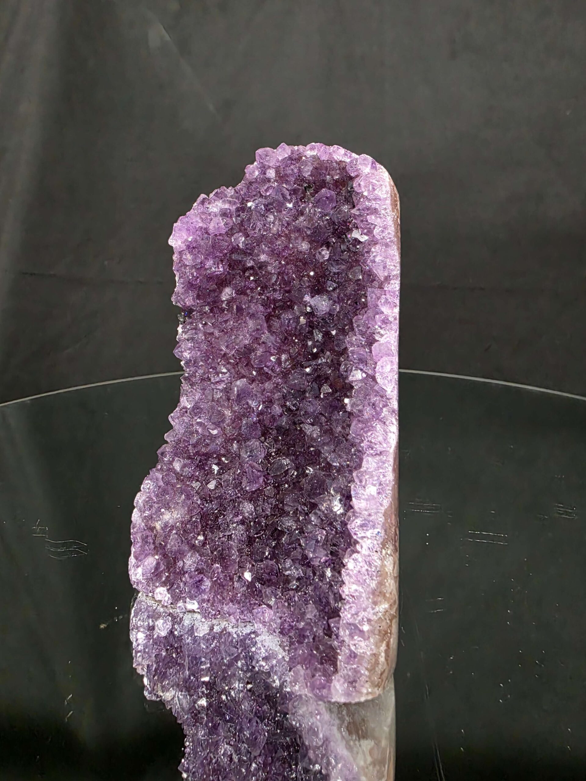 Premium High Grade Amethyst Druzy 387 Mini Geode Cluster Piece Cut Base 657g H11xW7xD9cm - Image 6