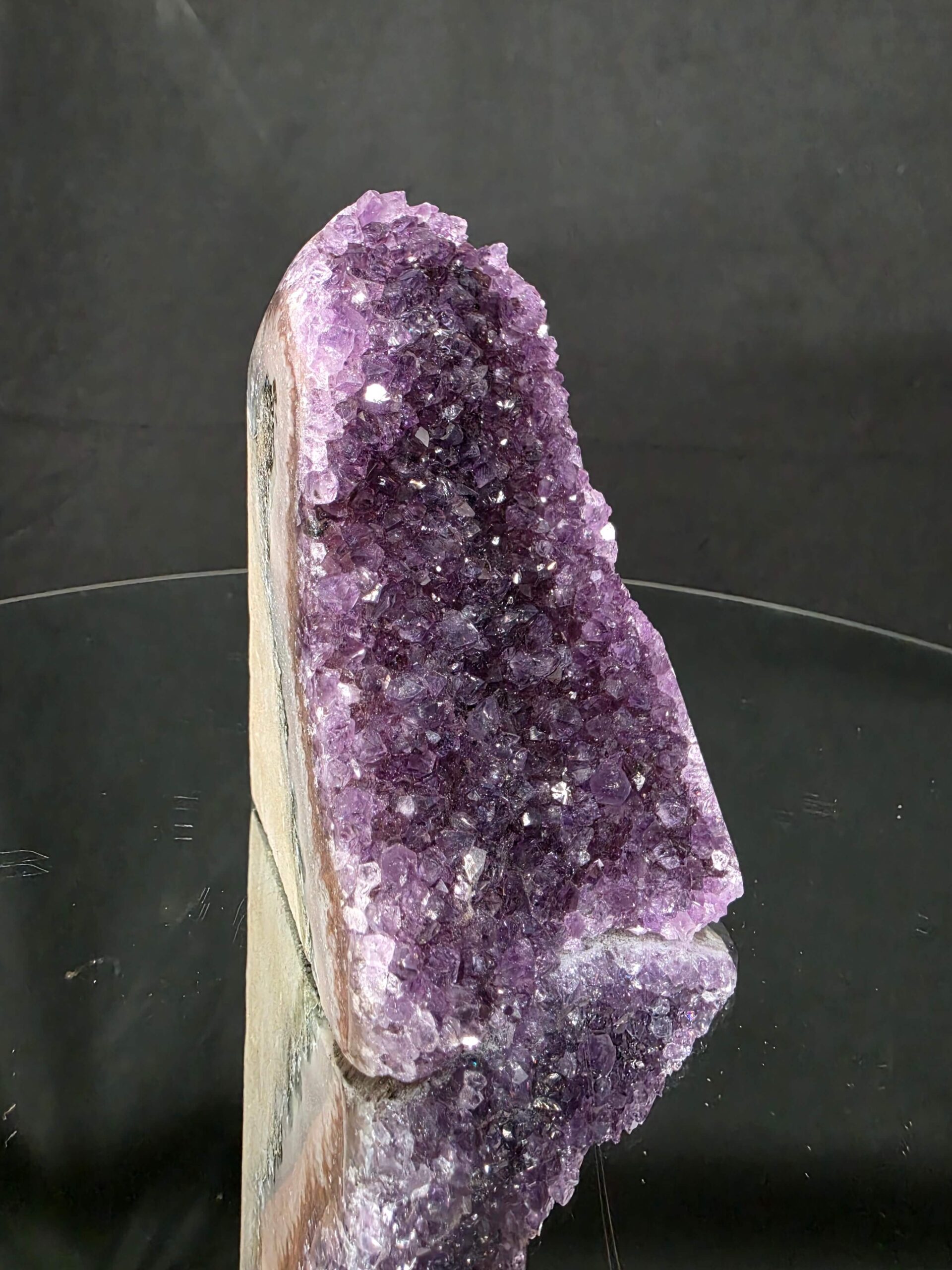 Premium High Grade Amethyst Druzy 387 Mini Geode Cluster Piece Cut Base 657g H11xW7xD9cm - Image 7