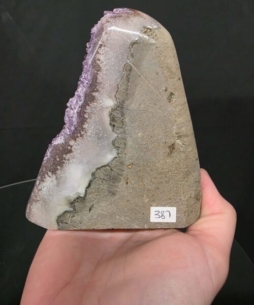 Premium High Grade Amethyst Druzy 387 Mini Geode Cluster Piece Cut Base 657g H11xW7xD9cm - Image 9