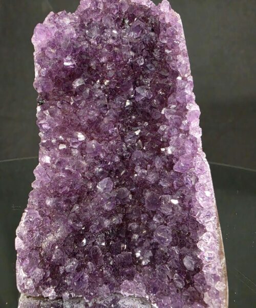 Premium High Grade Amethyst Druzy 387 Mini Geode Cluster Piece Cut Base 657g H11xW7xD9cm - Image 10