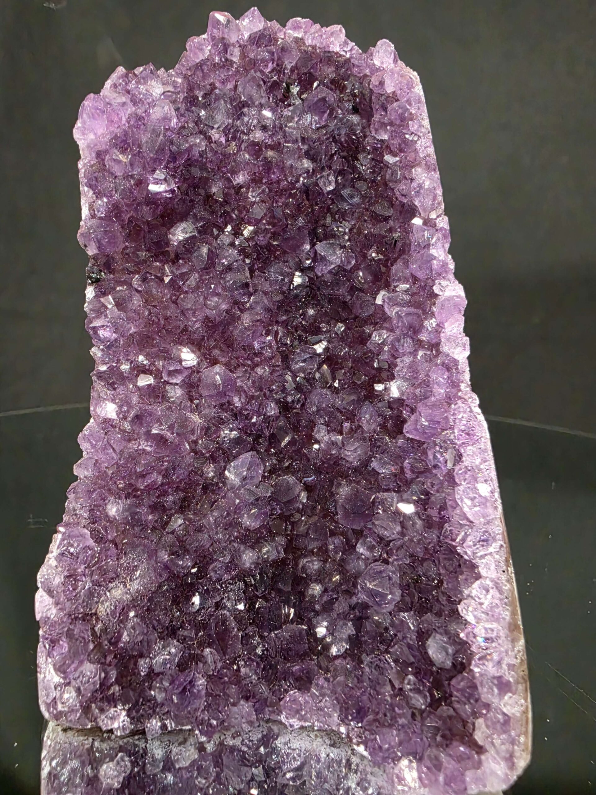 Premium High Grade Amethyst Druzy 387 Mini Geode Cluster Piece Cut Base 657g H11xW7xD9cm - Image 10