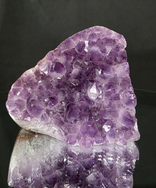 Alternative view of Premium High Grade Amethyst Druzy 388 Mini Geode Cluster Piece Cut Base 1.014g H9.5xW11xD8cm