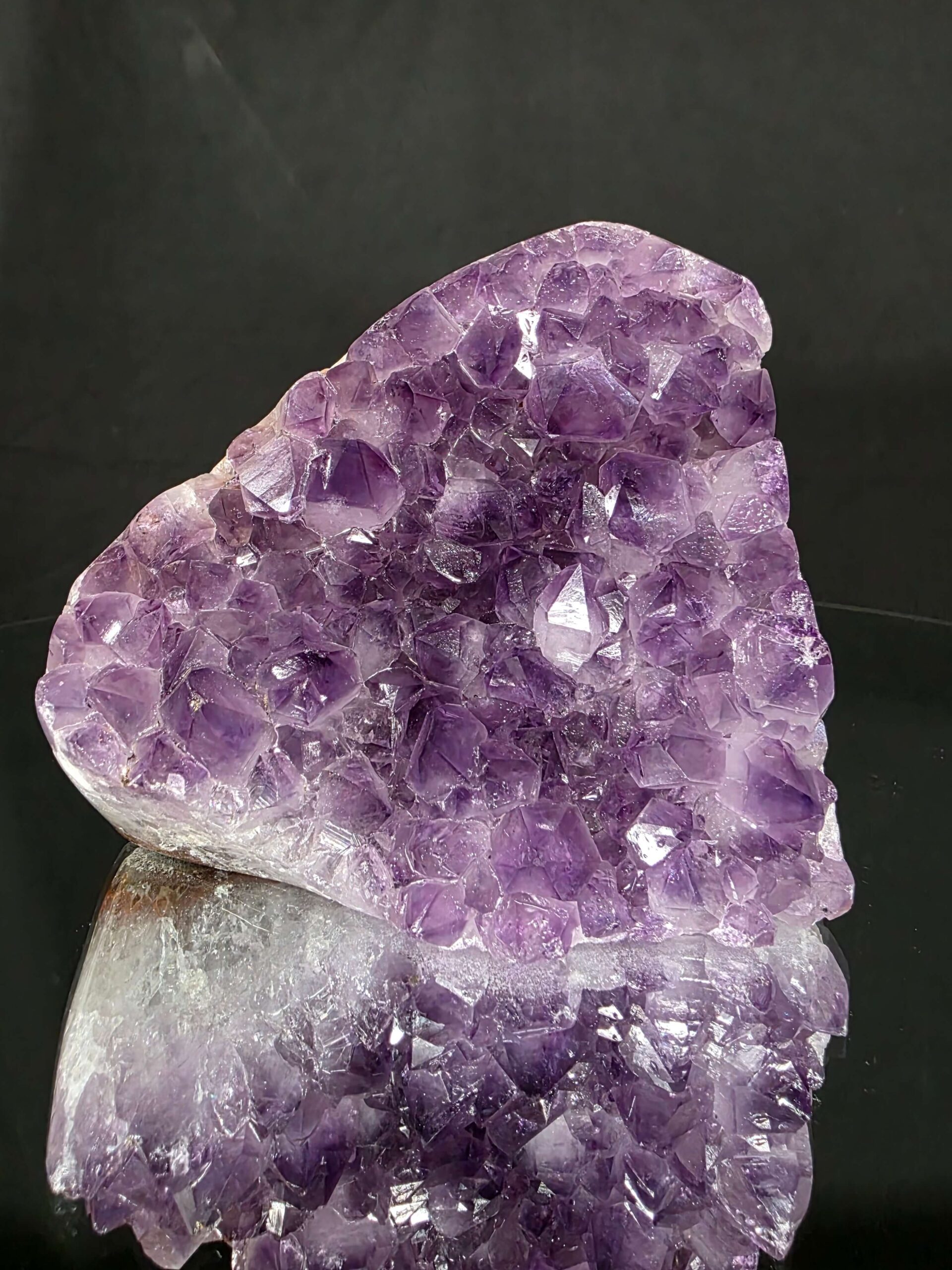 Premium High Grade Amethyst Druzy 388 Mini Geode Cluster Piece Cut Base 1.014g H9.5xW11xD8cm - Image 2