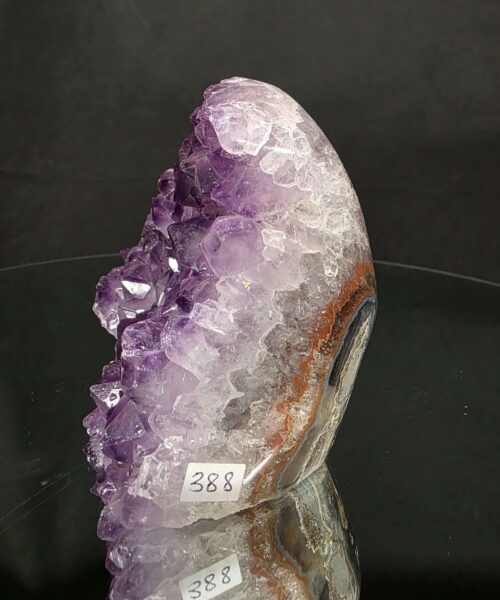 Premium High Grade Amethyst Druzy 388 Mini Geode Cluster Piece Cut Base 1.014g H9.5xW11xD8cm - Image 3