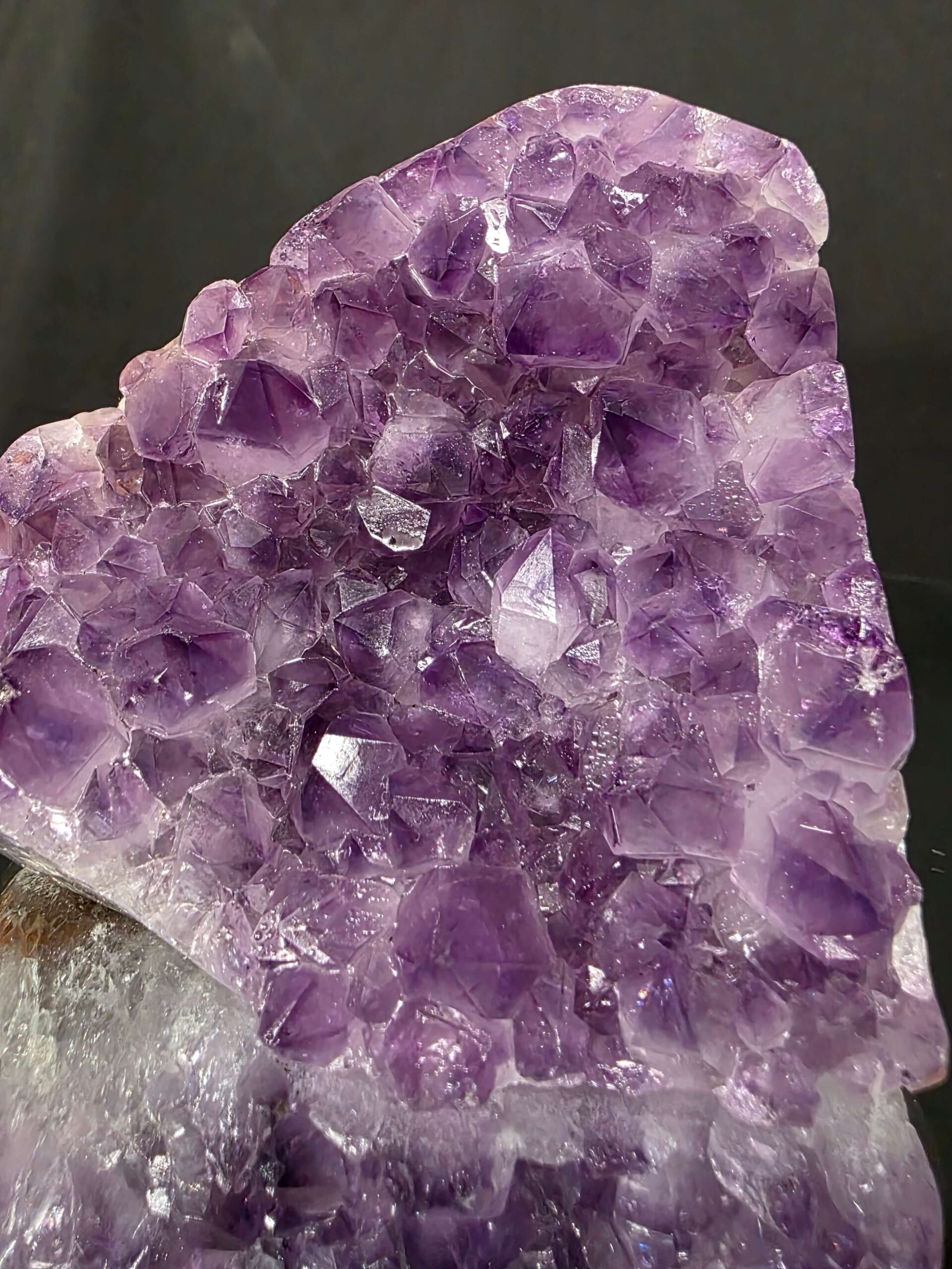 Premium High Grade Amethyst Druzy 388 Mini Geode Cluster Piece Cut Base 1.014g H9.5xW11xD8cm - Image 9