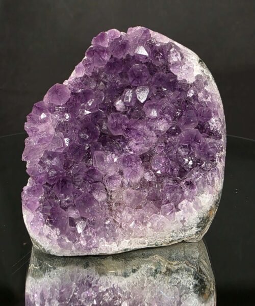 Alternative view of Premium High Grade Amethyst Druzy 389 Mini Geode Cluster Piece Cut Base 757g H11xW9xD7cm