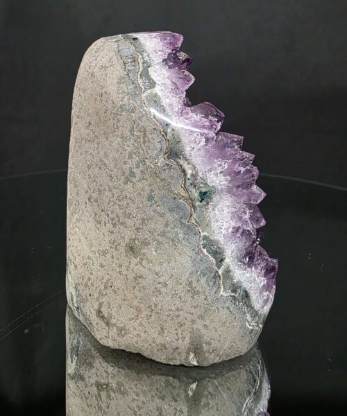 Premium High Grade Amethyst Druzy 389 Mini Geode Cluster Piece Cut Base 757g H11xW9xD7cm - Image 5