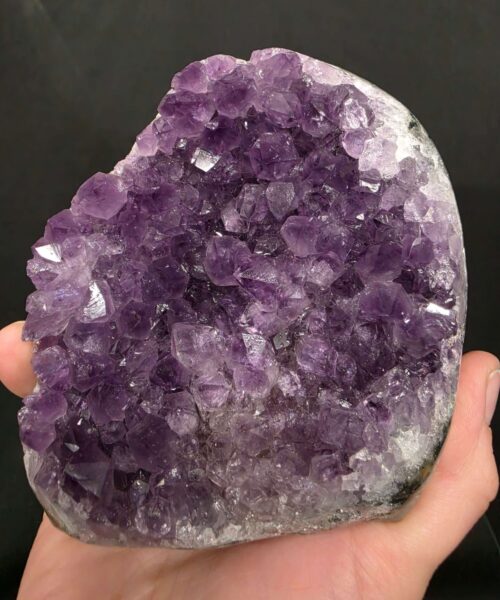 Premium High Grade Amethyst Druzy 389 Mini Geode Cluster Piece Cut Base 757g H11xW9xD7cm - Image 9