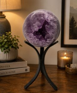 Large Amethyst Sphere 10, Premium Grade Purple Quartz Geode Crystal 1.676g – 10cm Diameter