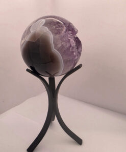 Alternative view of Large Amethyst Sphere 10, Premium Grade Purple Quartz Geode Crystal 1.676g – 10cm Diameter