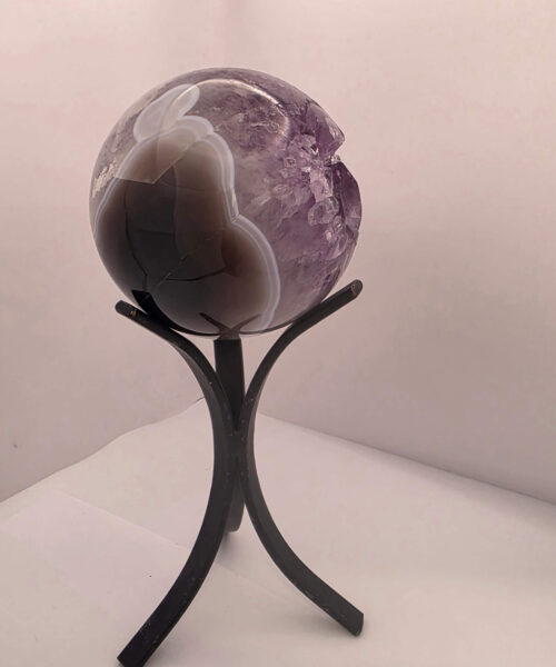 Alternative view of Large Amethyst Sphere 10, Premium Grade Purple Quartz Geode Crystal 1.676g – 10cm Diameter