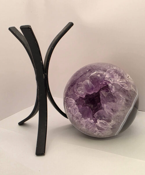 Large Amethyst Sphere 10, Premium Grade Purple Quartz Geode Crystal 1.676g – 10cm Diameter - Image 9