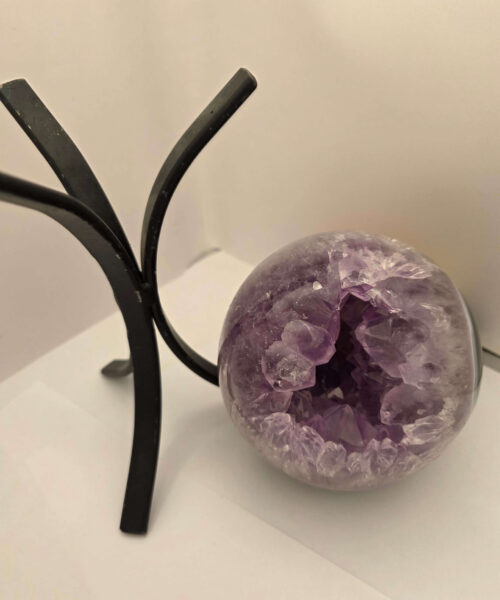 Large Amethyst Sphere 10, Premium Grade Purple Quartz Geode Crystal 1.676g – 10cm Diameter - Image 10