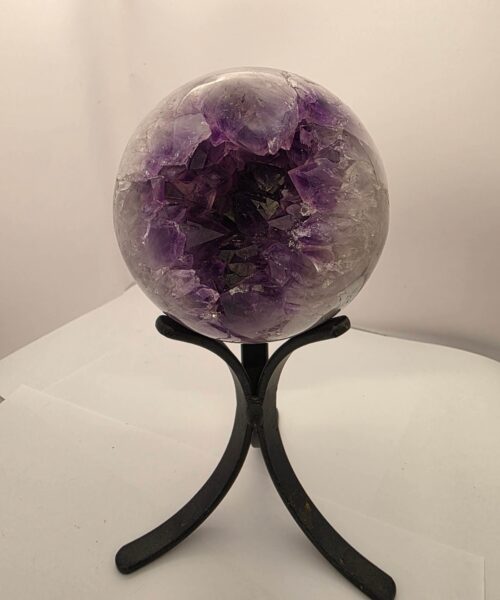 Large Amethyst Sphere 11, Premium Grade Purple Quartz Geode Crystal 1.648g – 10cm Diameter - Image 10