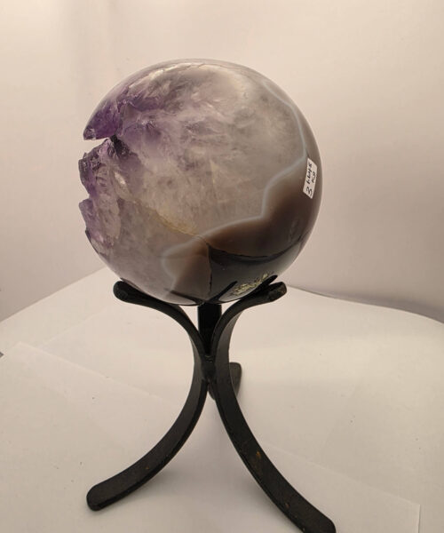 Alternative view of Large Amethyst Sphere 11, Premium Grade Purple Quartz Geode Crystal 1.648g – 10cm Diameter