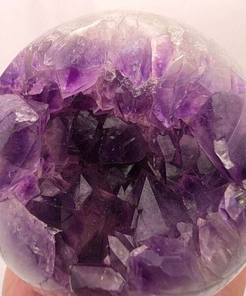 Large Amethyst Sphere 11, Premium Grade Purple Quartz Geode Crystal 1.648g – 10cm Diameter - Image 7