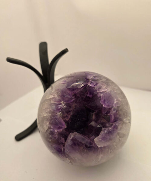 Large Amethyst Sphere 11, Premium Grade Purple Quartz Geode Crystal 1.648g – 10cm Diameter - Image 8