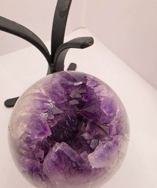 Large Amethyst Sphere 11, Premium Grade Purple Quartz Geode Crystal 1.648g – 10cm Diameter - Image 9