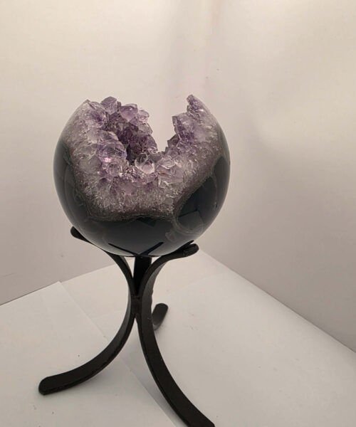 Large Amethyst Sphere 12, Premium Grade Purple Quartz Geode Crystal 1.292g – 10.5cm Diameter - Image 4