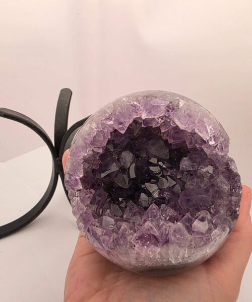 Large Amethyst Sphere 12, Premium Grade Purple Quartz Geode Crystal 1.292g – 10.5cm Diameter - Image 6