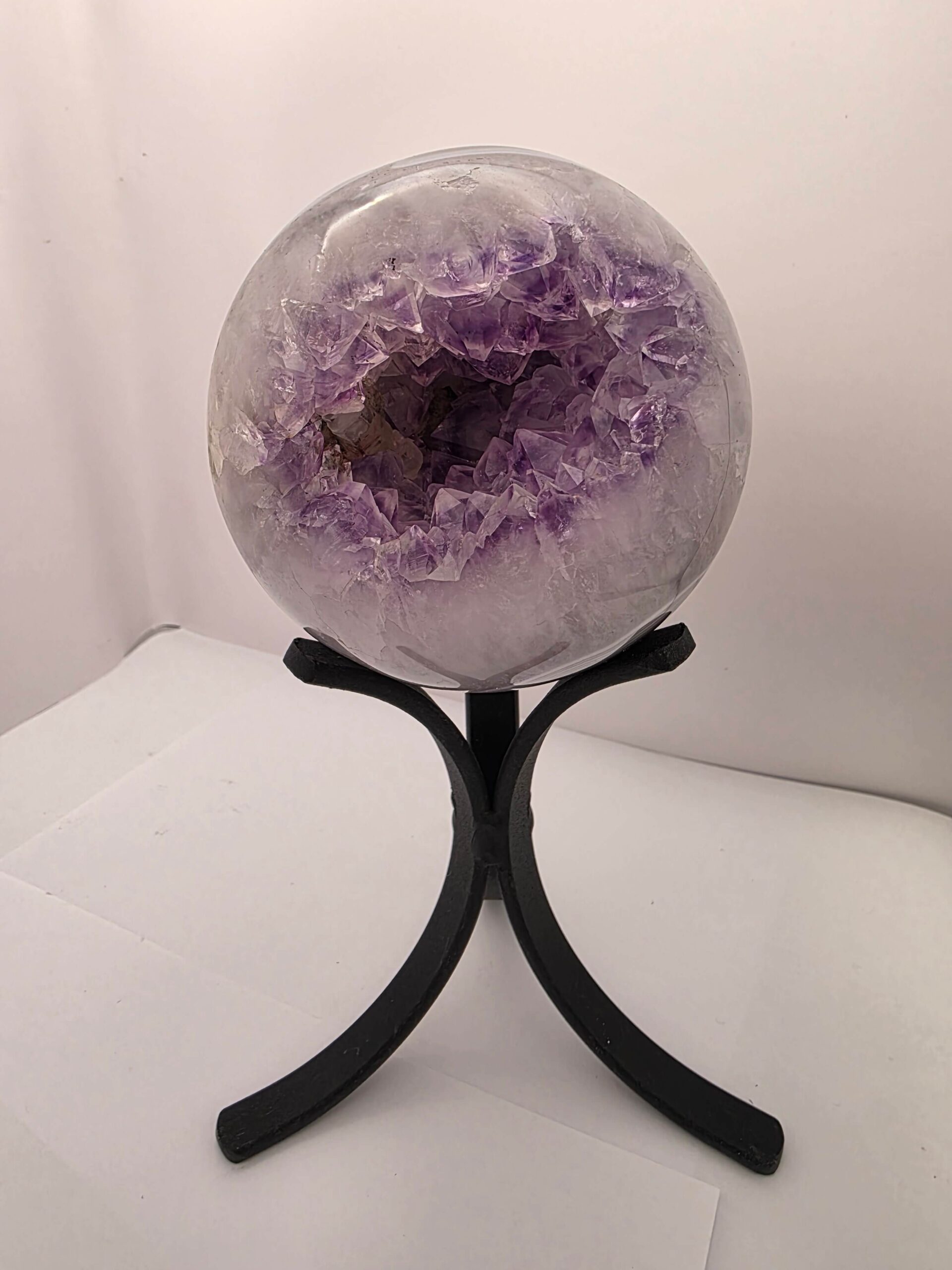 Large Amethyst Sphere 13, Premium Grade Purple Quartz Geode Crystal 1.502g – 10cm Diameter - Image 10