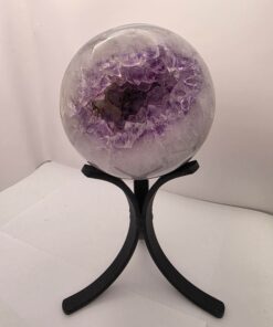 Large Amethyst Sphere 13, Premium Grade Purple Quartz Geode Crystal 1.502g – 10cm Diameter