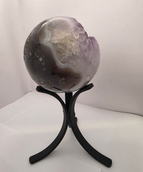 Large Amethyst Sphere 13, Premium Grade Purple Quartz Geode Crystal 1.502g – 10cm Diameter - Image 4