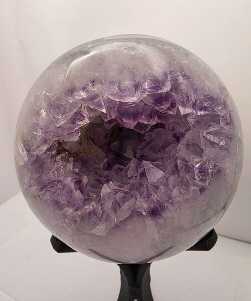 Large Amethyst Sphere 13, Premium Grade Purple Quartz Geode Crystal 1.502g – 10cm Diameter - Image 5