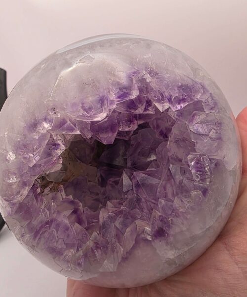 Large Amethyst Sphere 13, Premium Grade Purple Quartz Geode Crystal 1.502g – 10cm Diameter - Image 7