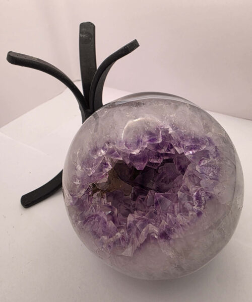 Large Amethyst Sphere 13, Premium Grade Purple Quartz Geode Crystal 1.502g – 10cm Diameter - Image 8