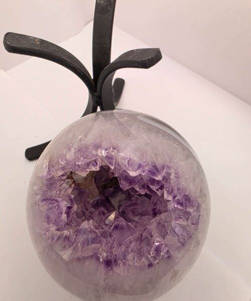 Large Amethyst Sphere 13, Premium Grade Purple Quartz Geode Crystal 1.502g – 10cm Diameter - Image 9