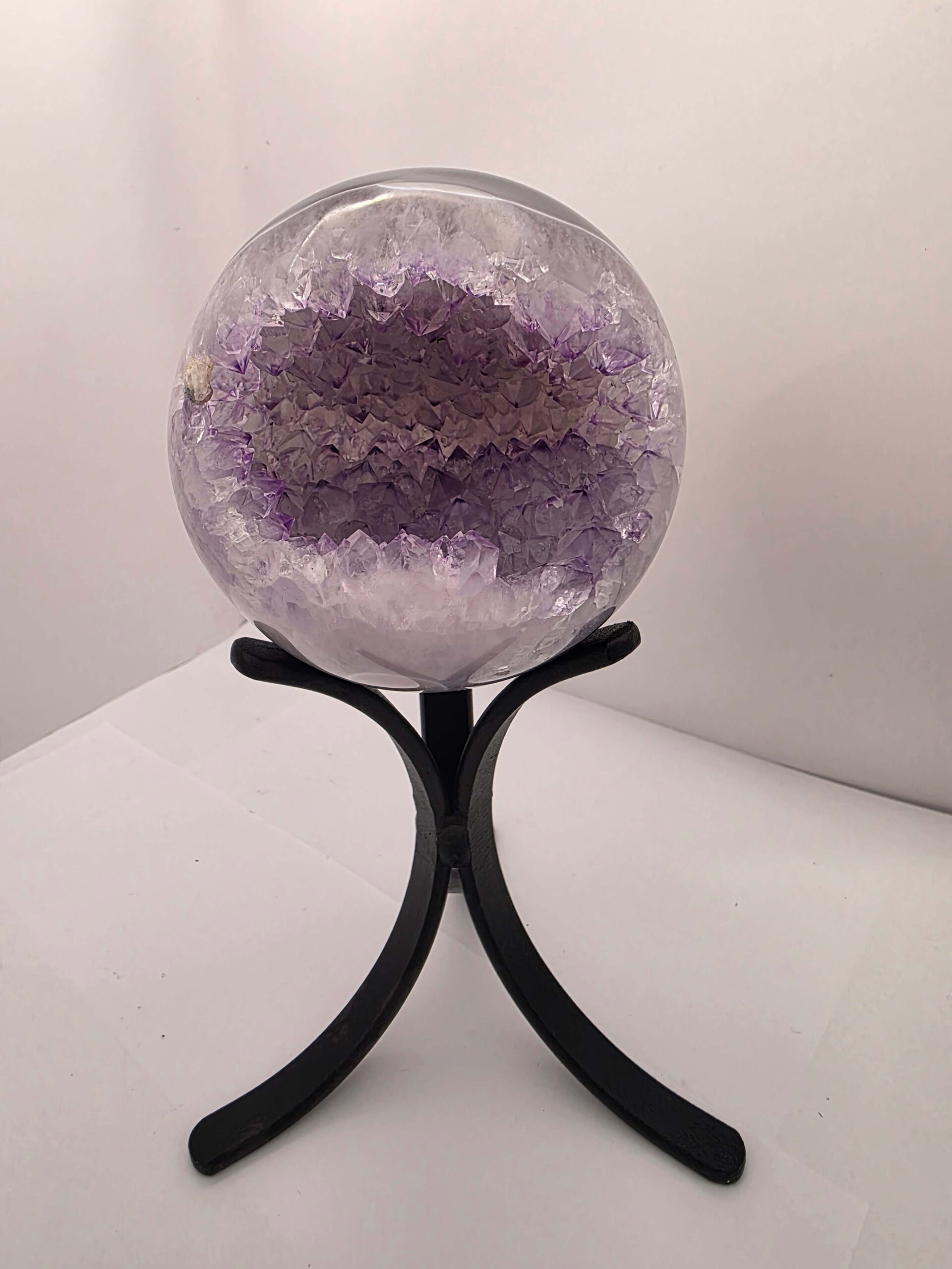Large Amethyst Sphere 14, Premium Grade Purple Quartz Geode Crystal 1.146g – 9.5cm Diameter - Image 10