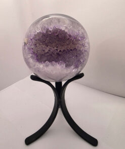 Large Amethyst Sphere 14, Premium Grade Purple Quartz Geode Crystal 1.146g – 9.5cm Diameter