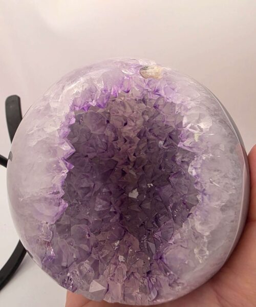 Large Amethyst Sphere 14, Premium Grade Purple Quartz Geode Crystal 1.146g – 9.5cm Diameter - Image 7