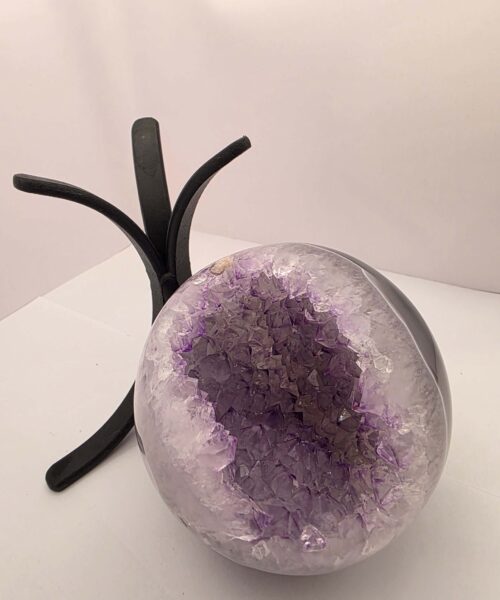 Large Amethyst Sphere 14, Premium Grade Purple Quartz Geode Crystal 1.146g – 9.5cm Diameter - Image 8